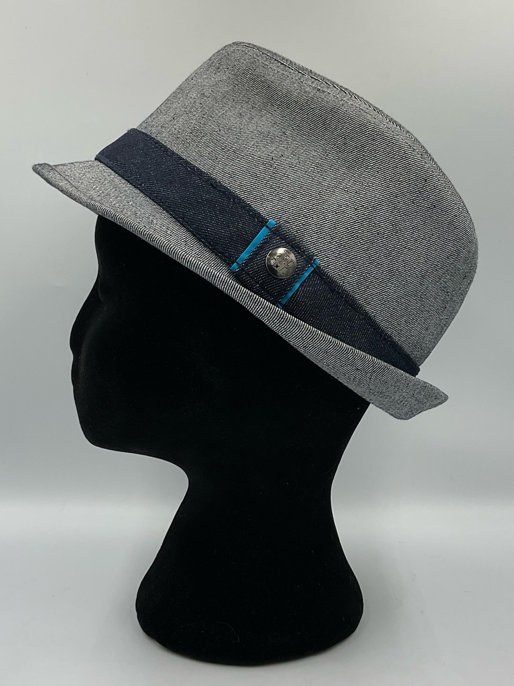 Men’s American Rag Cie Denim Fedora with Dark Wash Band